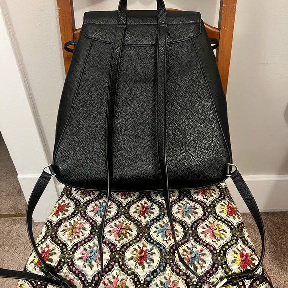 Kate Spade Black Pebbled Backpack